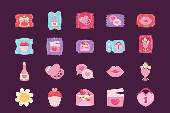 Valentine Love Illustration Set preview 5