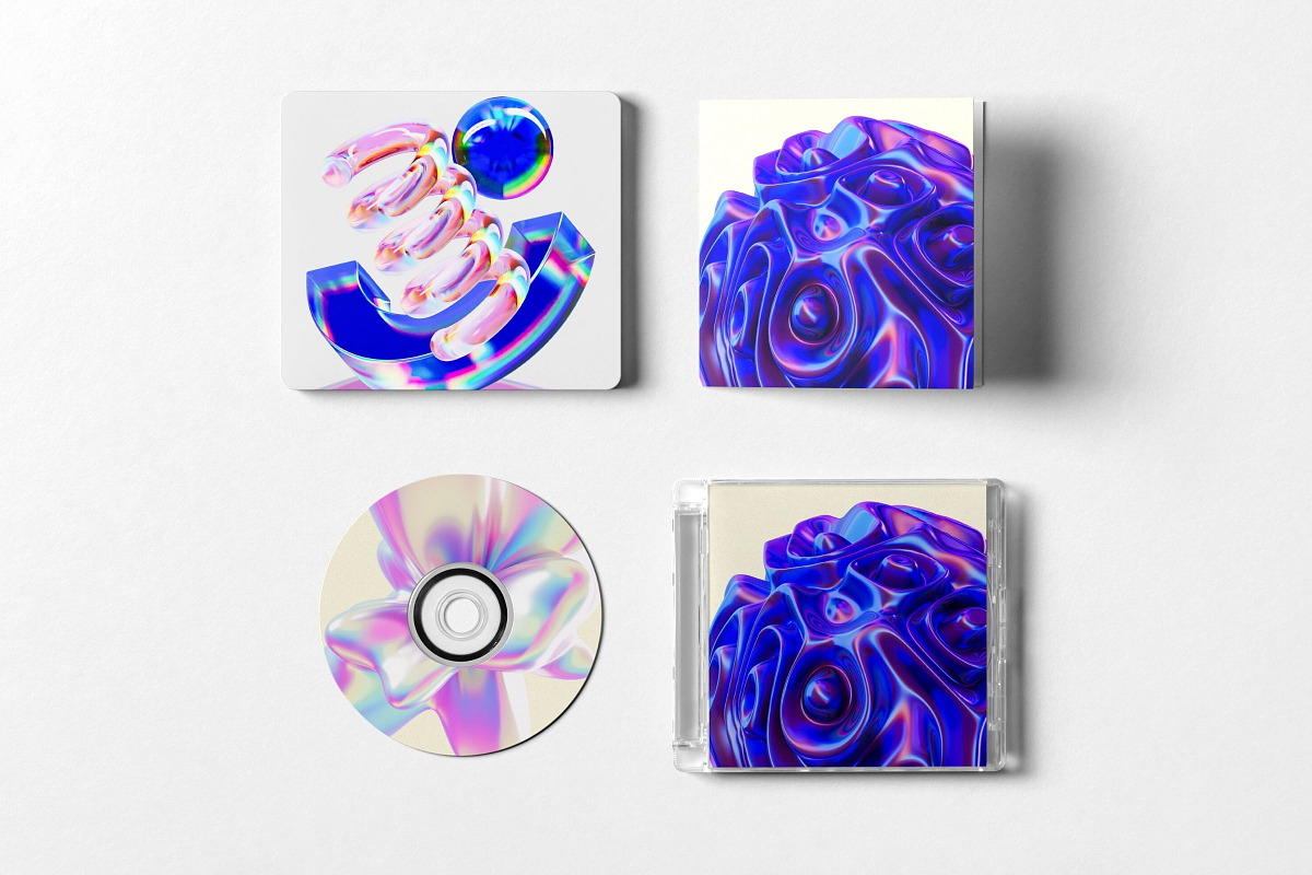 3D Holographic Shapes, an Object Graphic by Design Studio (Photo 7 of 10)