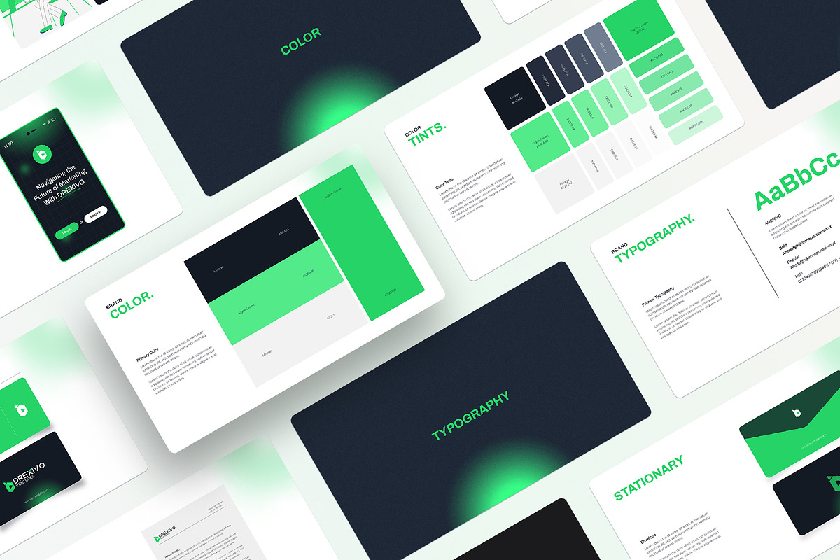 Drexivo | Brand Guidelines Template, a Branding & Logo Template by graphypix (Photo 6 of 12)