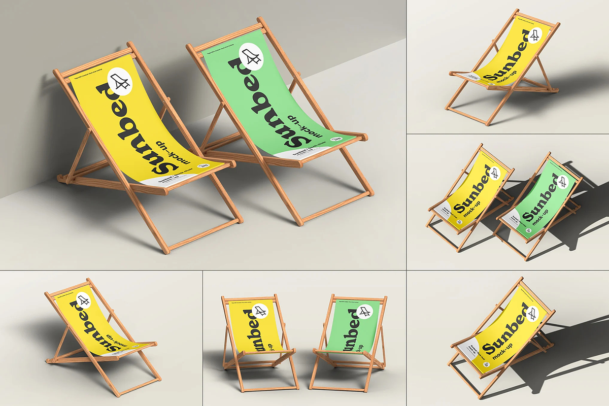 Sunbed Mock-up, an Advertising Mockup by BLISS DESIGN (Photo 1 of 4)