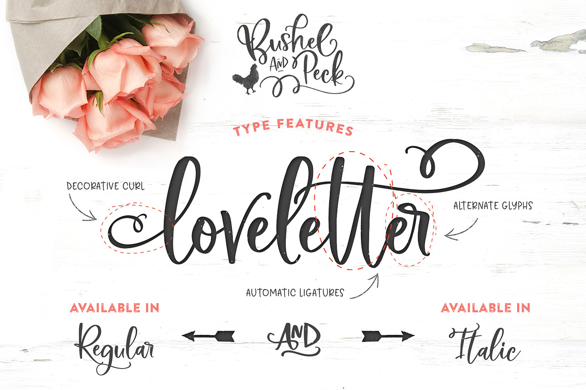 Bushel & Peck Fonts & Logos, a Script Font by Callie Rian & Co. (Photo 14 of 18)