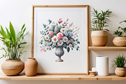Watercolor Flowers Vase Png Clipart, a Seasonal Illustration by Craft Nest (Thumbnail 4 of 5)