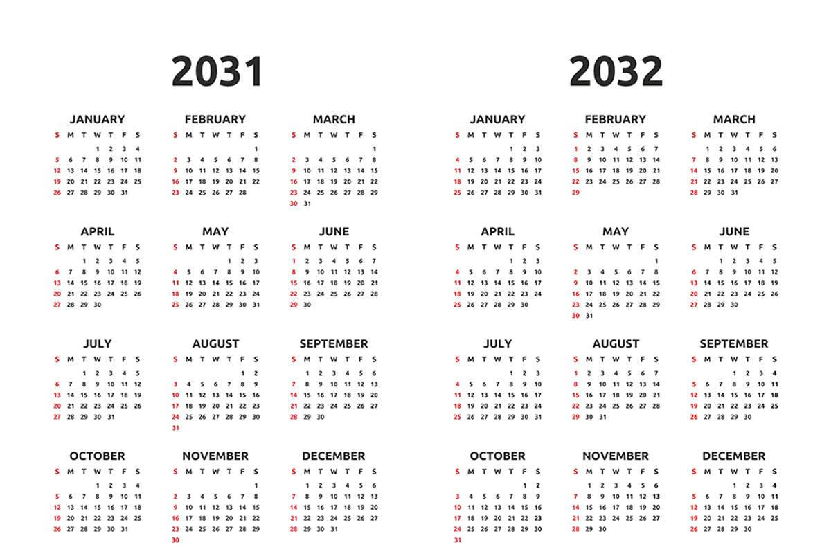 Calendar 2025, 2026 and 2032, an Illustration by Volyk (Photo 6 of 6)