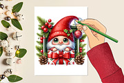 Christmas Gnome Sublimation Clipart, a Seasonal Illustration by Craft Nest (Thumbnail 2 of 5)