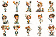 Quirky New Year Girl Clipart, an Illustration by OK Design (Thumbnail 3 of 6)