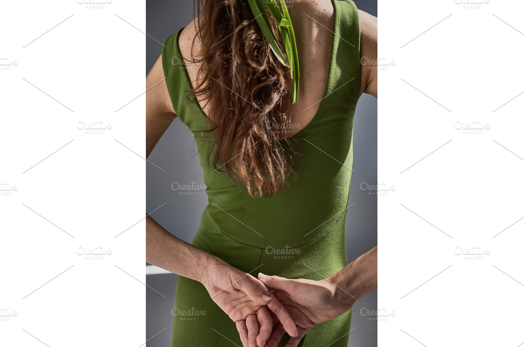 Elegant Woman in Green Dress with, a Beauty & Fashion Photo by wip3out
