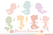 Grandmas Garden Girl Mermaid Clipart, an Illustration by Amanda Ilkov (Thumbnail 1 of 3)