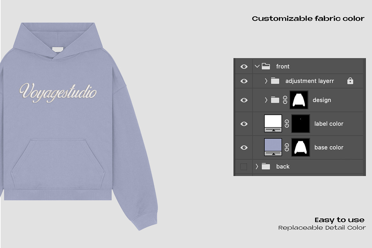 PULLOVER HOODIE MOCKUP, a Hoody Mockup by Voyage Studio (Photo 3 of 3)
