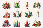 Christmas Glitter Candle Clipart, an Illustration by Dream Creation (Thumbnail 3 of 4)