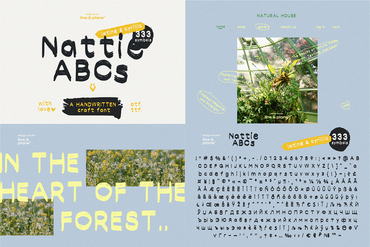 Font Bundle 50%Off-Latine & Cyrillic, a Handwritten Font by line & plane (Photo 3 of 6)