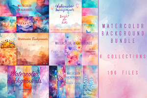 Watercolor Background Bundle