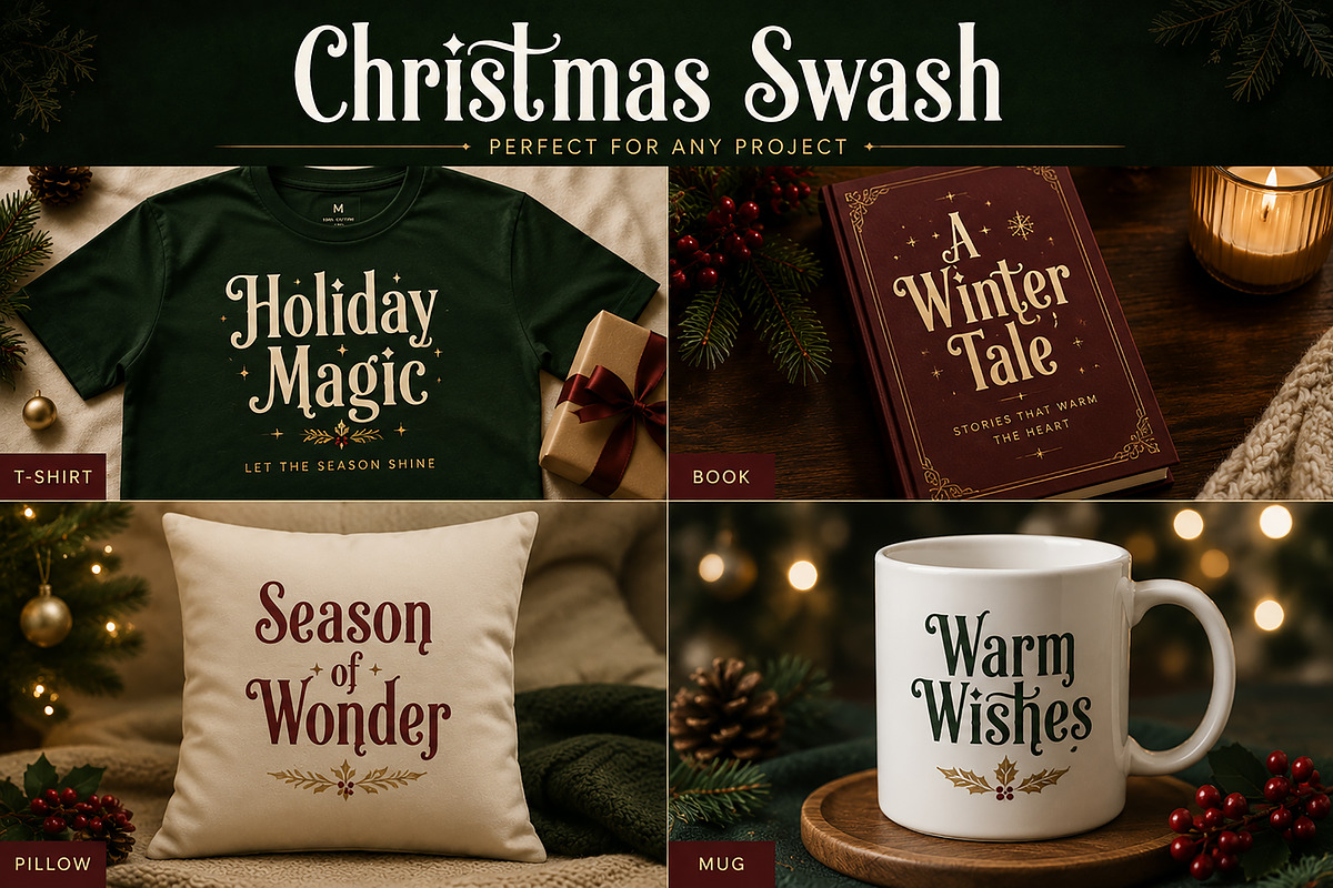 Christmas Swash, a Script Font by Wow Magic (Photo 2 of 5)