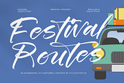 Festival Routes Modern Script Font, a Script Font by stylishtype.co (Thumbnail 1 of 15)