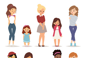 Sad girls vector illustration, a Person Illustration by Vectorstockersland