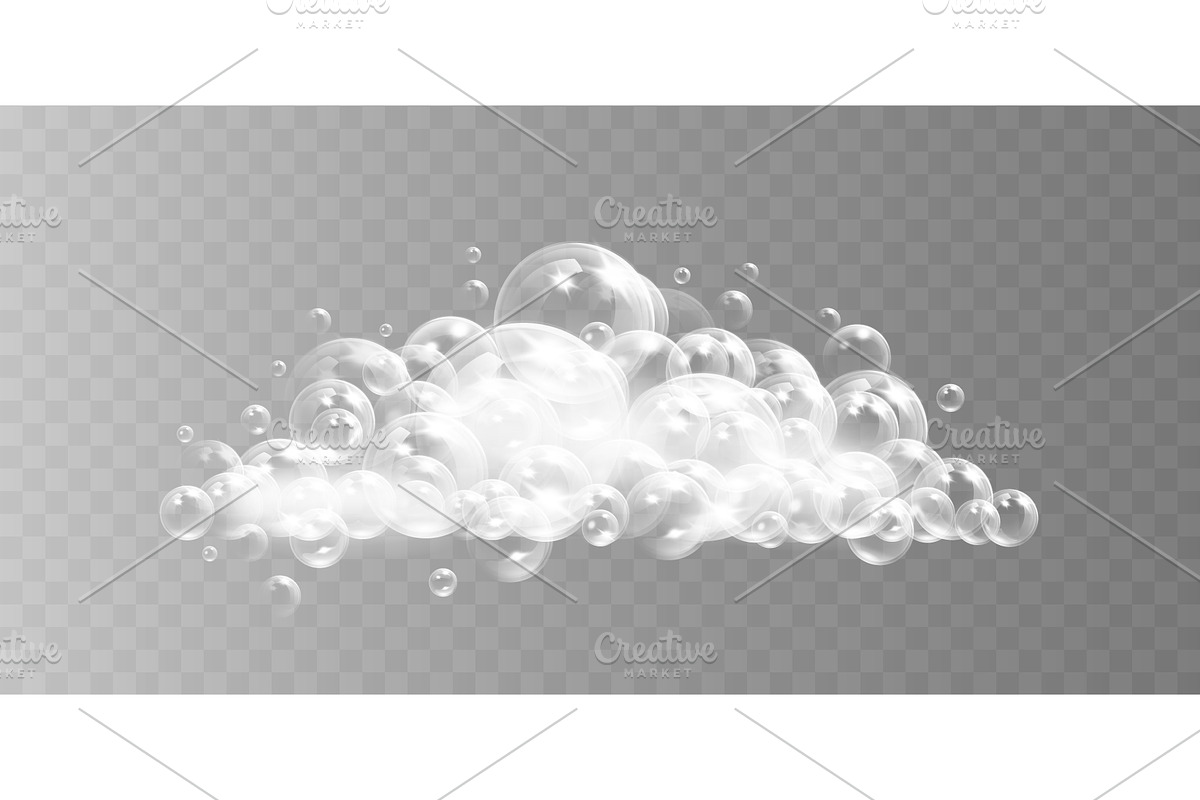 White soap lather and air bubbles, an Object Illustration by Yayasya (Photo 2 of 3)