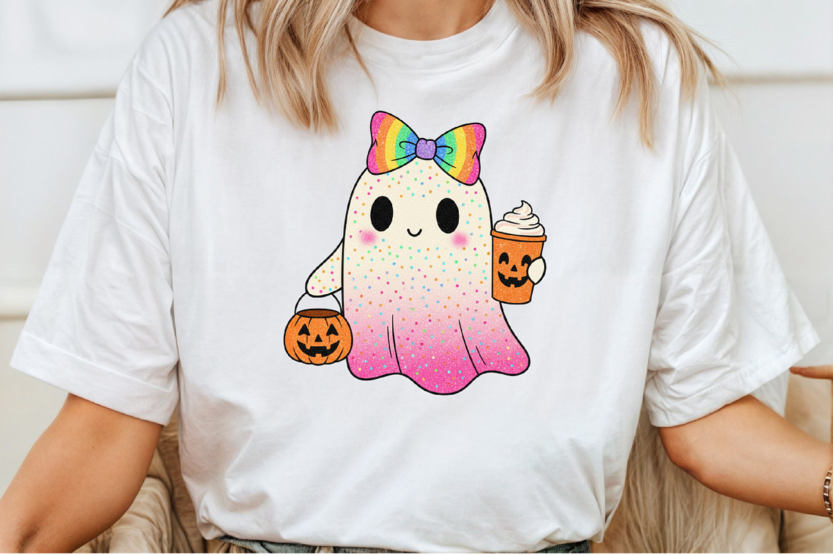 Rainbow Bow Ghost PNG, an Illustration by Craft Nest (Photo 4 of 6)