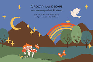 Groovy abstract landscape creator