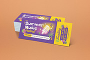 Summer Music Festival Ticket, a Card Template by graphicook (Thumbnail 3 of 3)