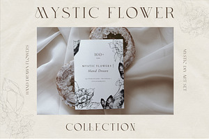 Mystic Floral Line Art Illustrations, an Illustration by Laras Wonderland
