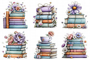 Spring Flower Book Stack Sublimation, an Illustration by Daily.Designs (Thumbnail 4 of 8)