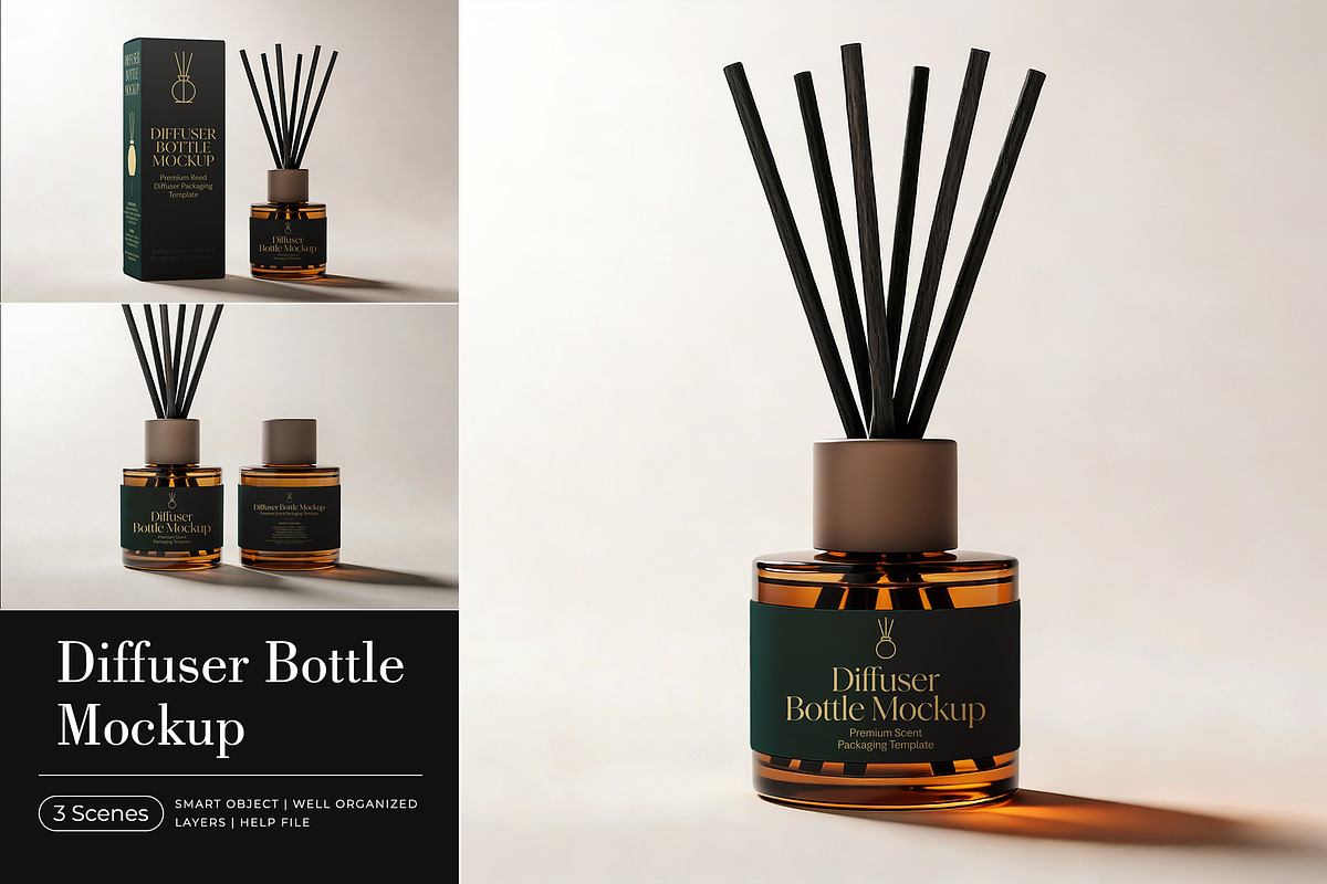 Diffuser Bottle Mockup, a Product Mockup by Pitchlook.Studio (Photo 1 of 4)