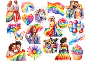 Pride Clipart Bundle | LGBTQ, a Seasonal Illustration by GlamArtZhanna (Thumbnail 3 of 6)