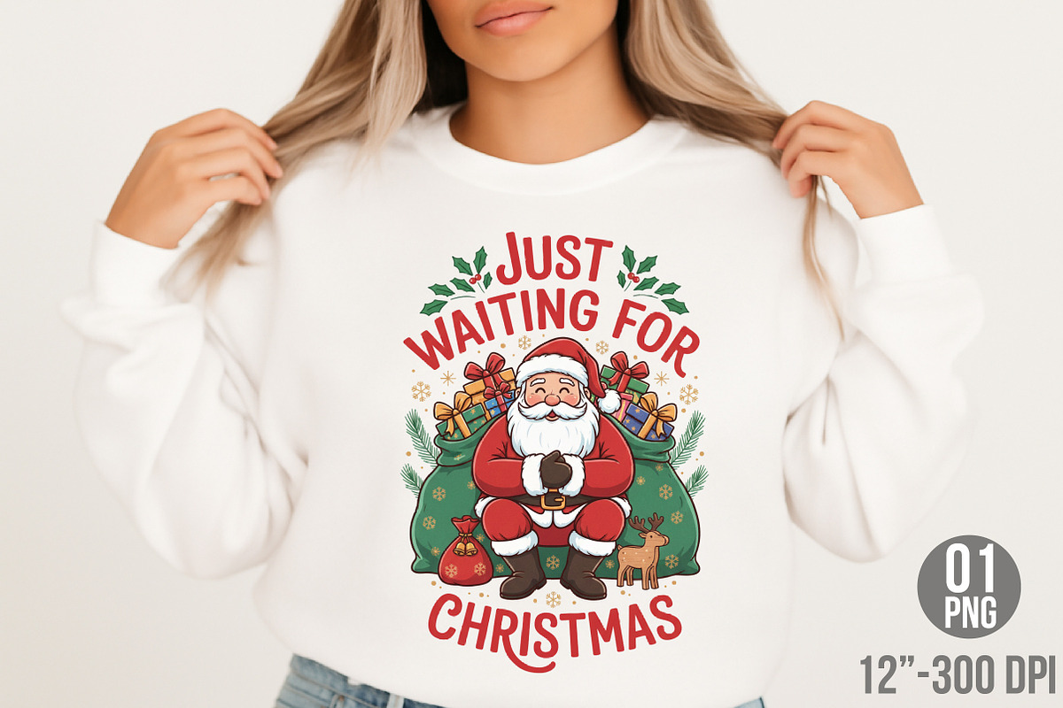 Waiting for Christmas Png, Santa Png, an Illustration by Designking (Photo 2 of 6)
