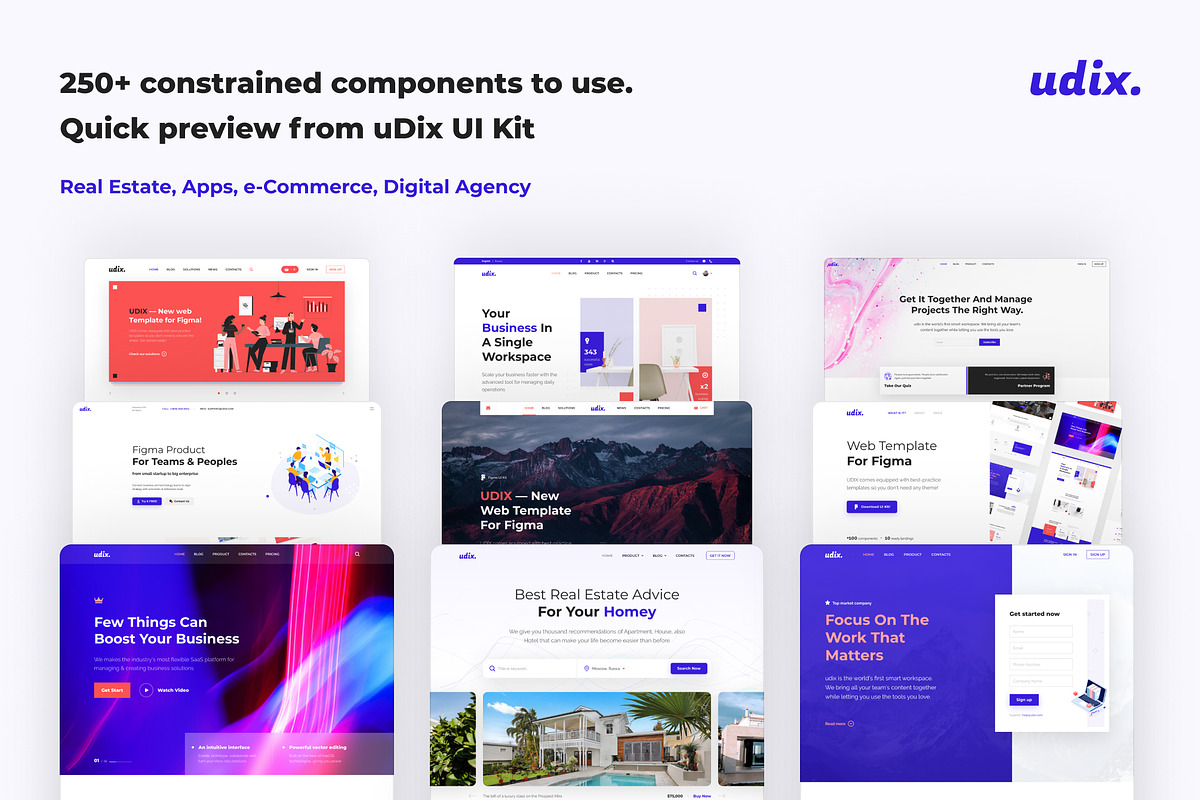 uDix — Figma UI Kit for Landings, an UI Kit Template by Nikolay K. (Photo 3 of 4)
