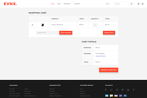 EVNX ECommerce Website PSD