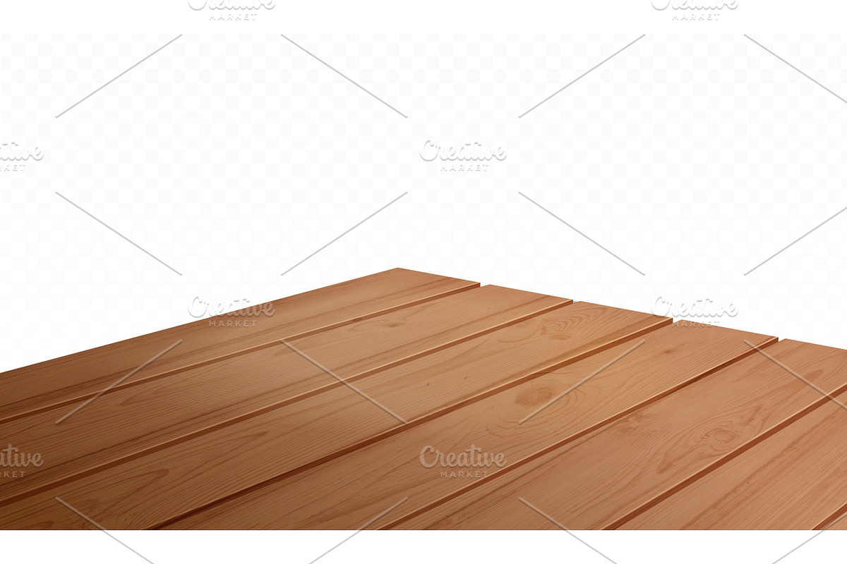 Wooden table corner. Realistic desk, an Object Illustration by Stock-Smart-Start