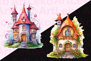 The Good Witch’s House Clipart, a Seasonal Illustration by LekoArt (Thumbnail 2 of 10)