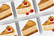 Cute cheesecakes illustration set, a Food Illustration by RizkaNurfazrina (Thumbnail 6 of 7)