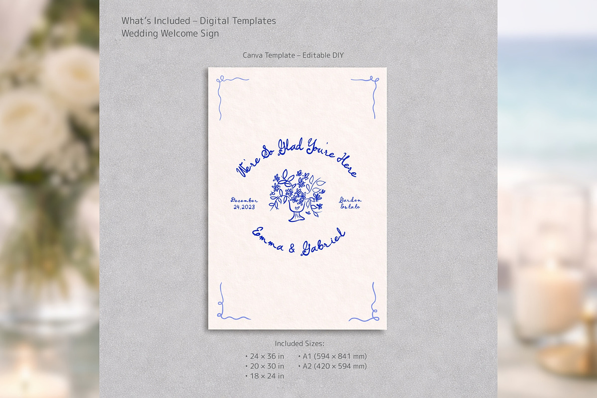 Hand Drawn Welcome Sign bd001, a Poster Template by TyphoonStudio (Photo 2 of 9)