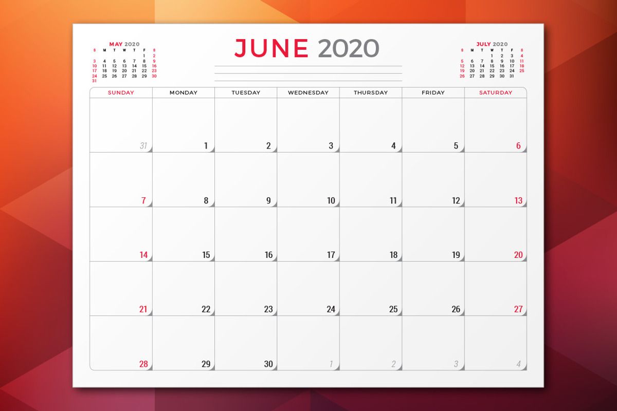 Monthly Planner 2020, a Stationery Template by AntartStock (Photo 5 of 6)