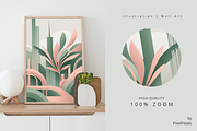 Tropical Abstract Art Deco Palm Art, an Illustration by pixelpetals (Thumbnail 2 of 4)