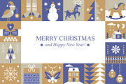 Scandinavian Christmas Elements, a Seasonal Illustration by lenlis (Thumbnail 1 of 9)
