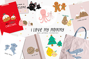 Mom and Baby. Mother's Day card, an Illustration by Barkova Nadya (Thumbnail 1 of 7)