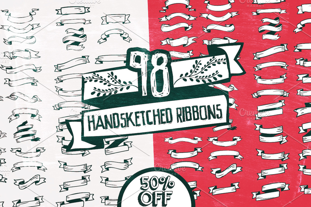 98 Handsketched Ribbons, an Illustration by Layerform Design Co. (Photo 1 of 4)