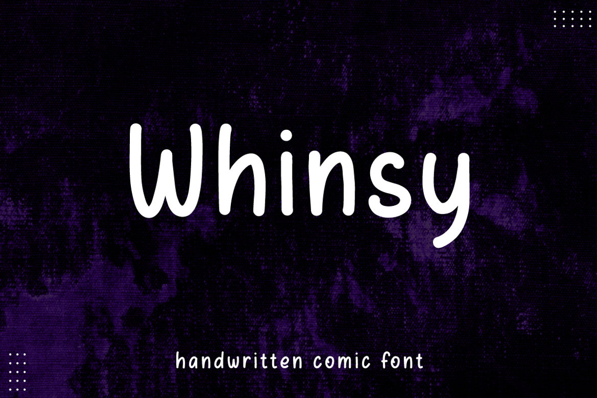 Whinsy - Minimalist handwritten font, a Sans Serif Font by Mightyfire (Photo 1 of 4)