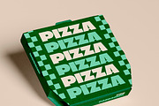 Takeout Pizza Box Mockup, a Packaging Mockup by Mego-studio (Thumbnail 1 of 3)