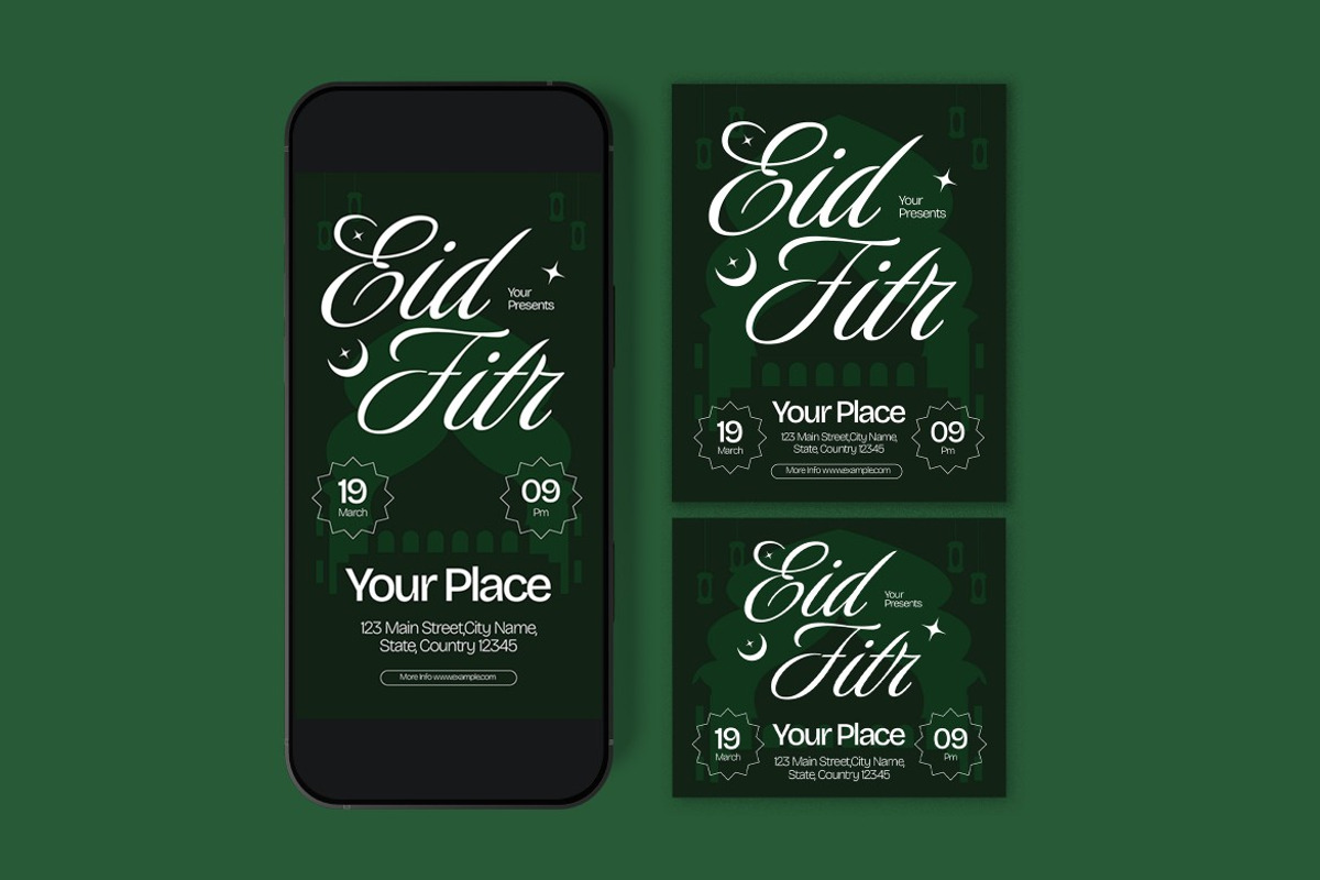 Eid Al Fitr Flyer, a Flyer Template by graphicook (Photo 3 of 3)