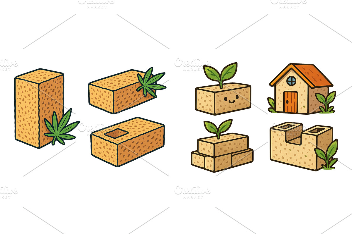 Colorful illustrations of hemp, an Object Illustration by ZinetroN