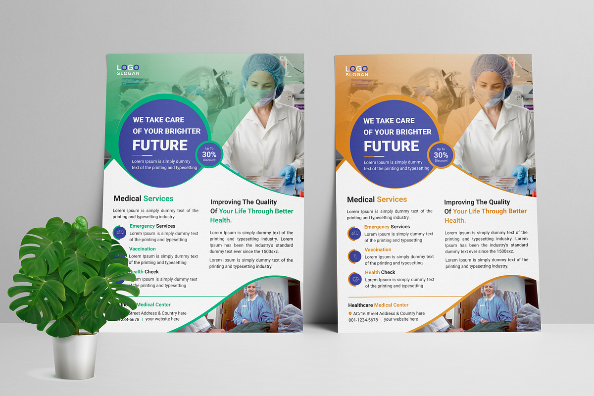 Corporate Medical Flyer, a Flyer Template by Vectorzone (Photo 1 of 3)