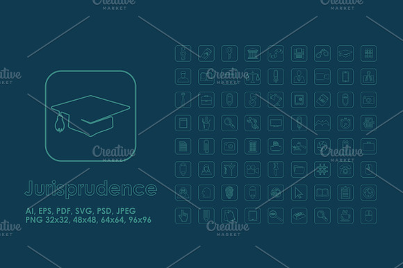 72 Jurisprudence Simple Icons