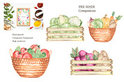 Watercolor Vegetables Collection, a Food Illustration by MayaNavits (Thumbnail 7 of 12)