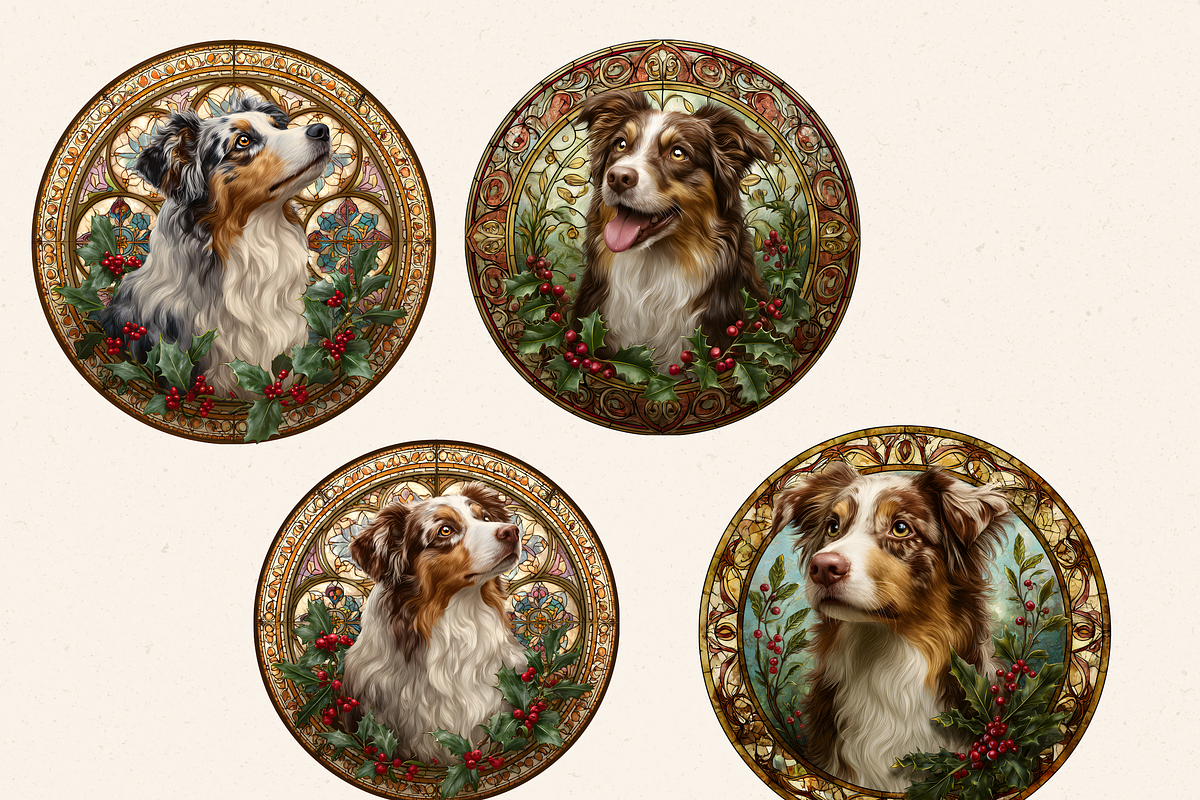 DOG ORNAMENTS CLIPART, an Animal Illustration by Daring Digies (Photo 6 of 9)