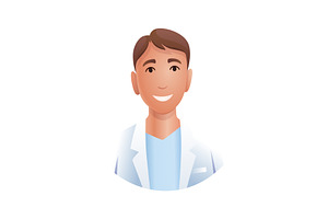 Male doctor, medical, a Healthcare Illustration by Things for designers