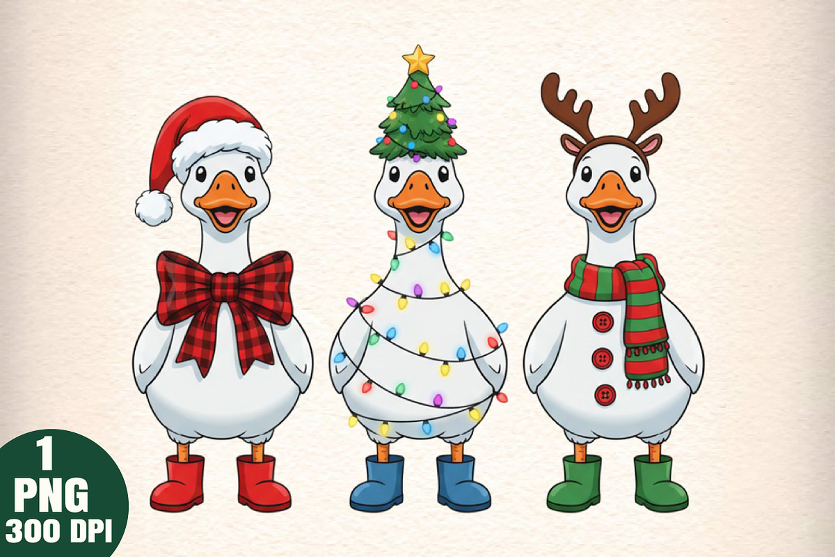 Funny Christmas Goose Png Christmas, an Illustration by Daily.Designs (Photo 1 of 5)