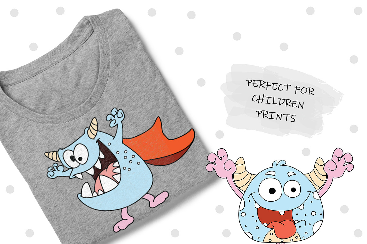 Kids Patterns & Alphabets - Monsters, a Pattern Graphic by Pixavics (Photo 4 of 7)