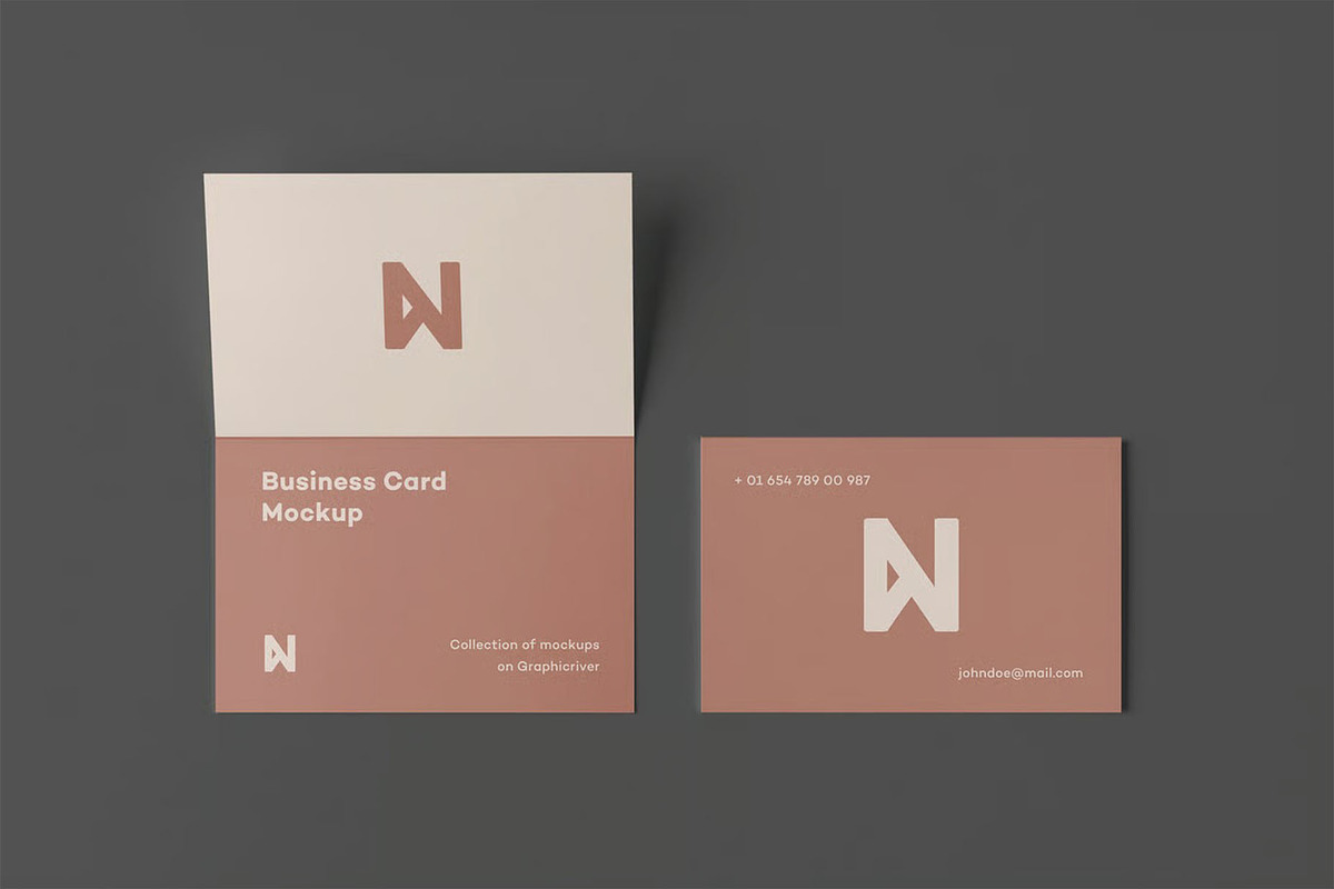 Bi-Fold Business Card Mock-up, an Advertising Mockup by zippypixelstudio (Photo 10 of 11)